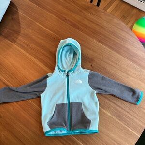 The North Face Kids' Aqua and Gray Hoodie